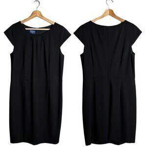 Pendleton Sheath Pencil Knee Length Dress Women's 14 Black Career Professional